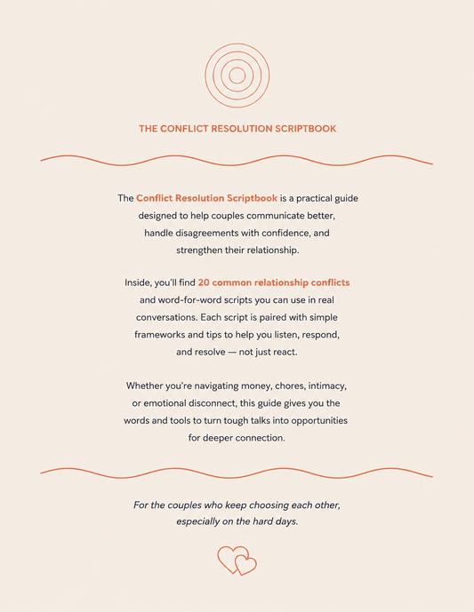 Conflict Resolution Scriptbook : The guide for all Couples